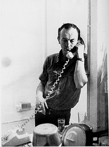 frank on the phone